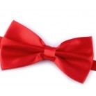 Saténový party motýlek sytě červený