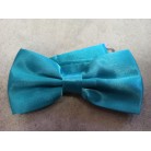 Saténový party motýlek tyrkysový