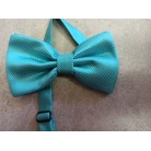 Saténový party motýlek tyrkysový se vzorečkem