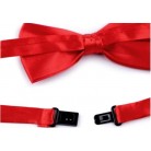 Saténový party motýlek sytě červený