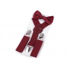 Dětská sada šle a motýlek bordo