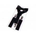 Dětská sada šle a motýlek černé