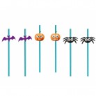 Papírová brčka Halloween - Trick or treat 6 ks