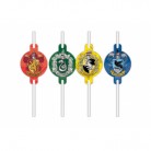 EKO papírová brčka Harry Potter - Bradavické koleje - 4 ks