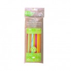 Plastová brčka 9 x 240 mm Pastelové - 17 ks