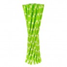 Papírová brčka zelená 24 ks