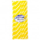 Papírová brčka žlutá 24 ks