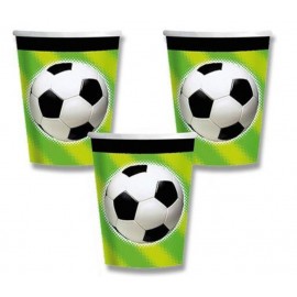 Papírové party kelímky fotbal 8 ks