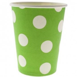 Kelímek s puntíky zelený