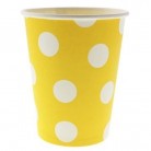 Kelímek s puntíky žlutý