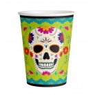 EKO Papírové kelímky Halloween - Day of the dead barevné - 8 ks