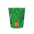 Papírové kelímky Pixel - Minecraft - 250 ml - 6ks