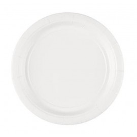 Papírové talířky bílé 18cm - 8ks