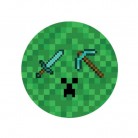 Papírové talíře Pixel - Minecraft 18 cm - 6 ks