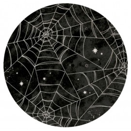 EKO Papírové party talíře Happy Halloween - pavučiny 23cm