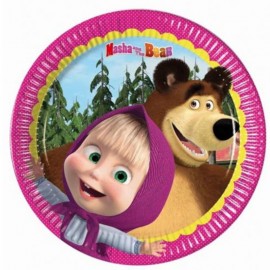 Papírový talířek Máša a Medvěd