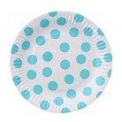 Talířek s puntíky modrý