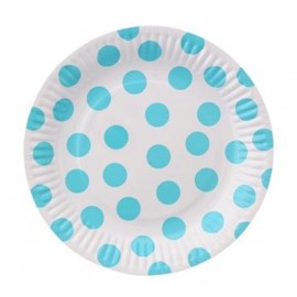 Talířek s puntíky modrý