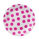 Talířek s puntíky růžový