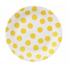 Talířek s puntíky žlutý