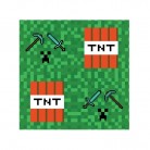 Papírové ubrousky Pixel - Minecraft - 33 x 33 cm - 20 ks