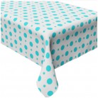 Ubrus foliový puntík - MODRÝ 100 x 130 cm