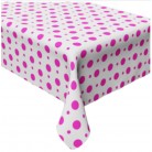 Ubrus foliový puntík - RŮŽOVÝ 100 x 130 cm