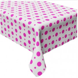 Ubrus foliový puntík - RŮŽOVÝ 100 x 130 cm