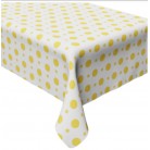 Ubrus foliový puntík - ŽLUTÝ 100 x 130 cm