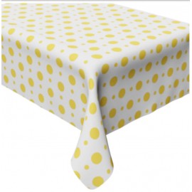 Ubrus foliový puntík - ŽLUTÝ 100 x 130 cm