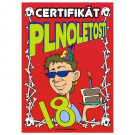 Certifikát plnoletosti (kluk)