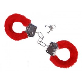 Pouta s chmýřím - červená